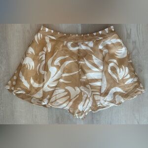 Forever 21 Beige and White Floral Skirt
